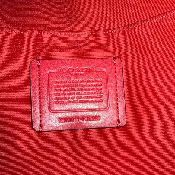 Coach Signature Brown and Red Hobo Bag - Picture 5 of 7